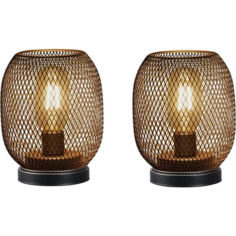 Lanterne LED à Piles en Métal, Lampe de Table Ronde sans pour (1/5)