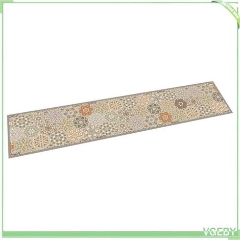 4005631 Tapis de cuisine lavable impression pastel hexagonale 60x300 cm (1/5)