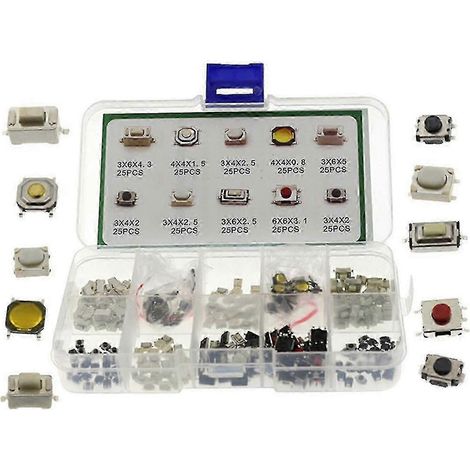 Composants de réparation pour interrupteurs à clé - 250 boutons-poussoirs tactiles (1/5)