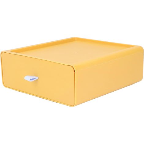 Boîte de Rangement empilable pour Organisateur de Bureau, tiroirs de Bureau, étui de Fournitures pour tiroir de Maquillage(Jaune) (1/5)