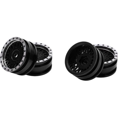 Aluminium-Gitterfelgen für Axial SCX24 AXI90081 AXI00001 1/24 RC-Car (schwarz) (1/5)