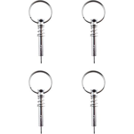 Pins Bimini Top - Diamètre 6,35 mm - Acier Inoxydable 316 Marine - Pour Toiles Bimini, Auvents, Charnières de Pont - Lot de 4 (1/5)