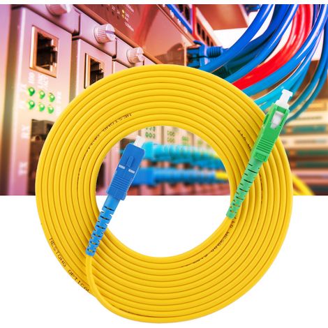 Singlemode-Jumperkabel aus hochwertigem PVC (Sc APC-Sc UPC Netzwerkkabel), 10 Meter Länge (1/5)