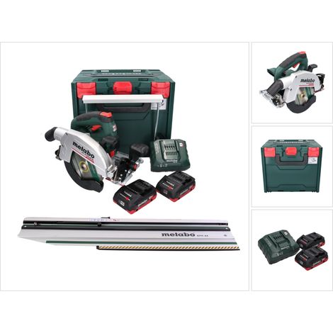 Metabo KS 18 LTX 66 BL Scie circulaire portative sans fil 18 V 165 mm + 2x batterie 4,0 Ah + chargeur + rail + metaBOX (1/5)