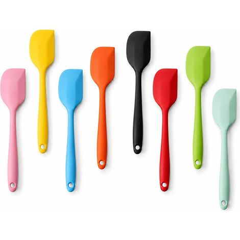 8er Set Silikonspatel hitzebeständig für Küche & Backen, antihaftbeschichtet