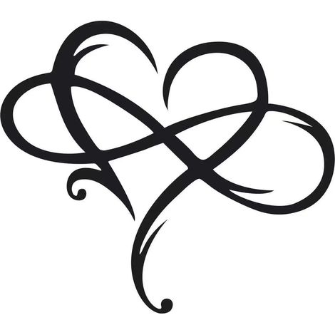 Decoration Murale Coeur Infini, Décoration Murale en Métal, Signe d'amour Decoration Murale Metal Sculpture Murale pour la décoratio (1/5)