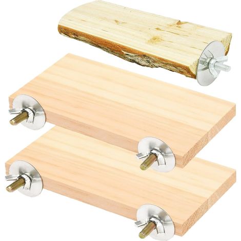 Wooden Perches for Bird Cages, Toys and Birds with Platform (1/5)