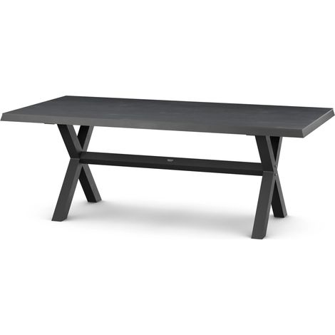 Siena Garden Sincro Dining Tisch – 200 x 100 cm, Aluminium (matt anthrazit) & HPL Ferro (1/5)
