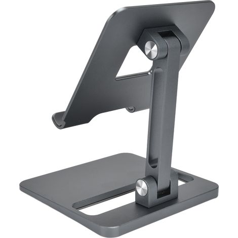 Support réglable pour téléphone portable, support pliable en alliage d'aluminium pour tablette, idéal pour le bureau et la bibliothèque. (1/5)