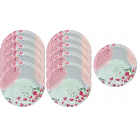 Set mit 10 Einmachglasdeckeln, 6-Haken, 8,2 cm, Metall, Pastellmuster (1/4)