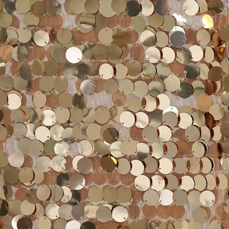 Chemin de table à paillettes dorées 13" x 108" (1/2)