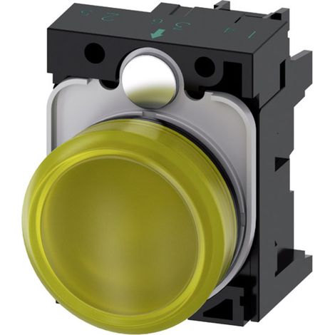 Siemens 3SU1102-6AA30-1AA0 Leuchtmelder  flach Gelb 24 V/AC, 24 V/DC 1 St. (1/4)