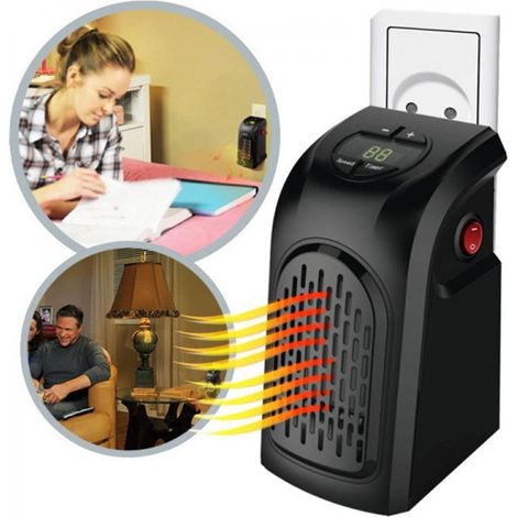 TrAdE Shop Traesio - Stufa Elettrica Portatile A Basso Consumo 350w Gradi Regolabili Per Casa Ufficio - (1/5)