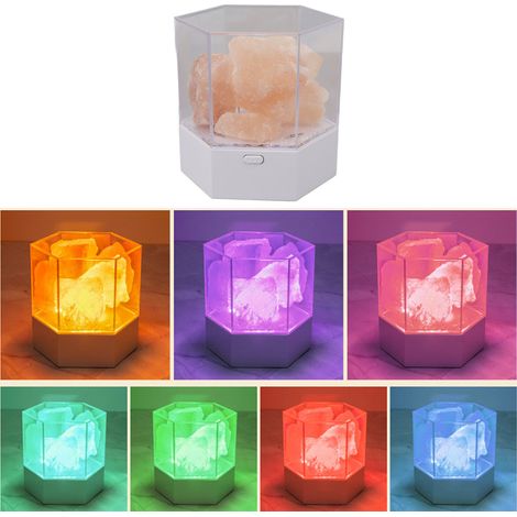 Mini lampe de table d'aromathérapie, lampe de sel de l'Himalaya, lampe décorative dimmable pour spa, bar, yoga et sommeil. (1/5)