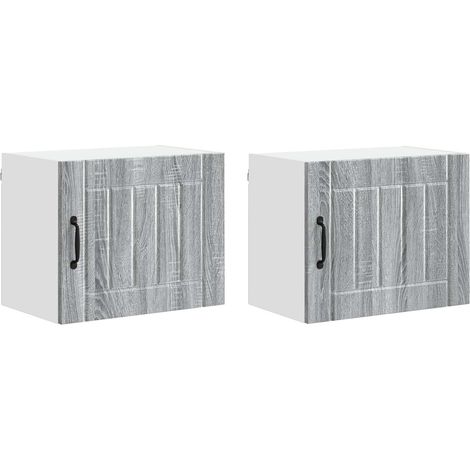 Maison Exclusive - Armario de Pared LUCCA 2 pcs Gris Sonoma 50 x