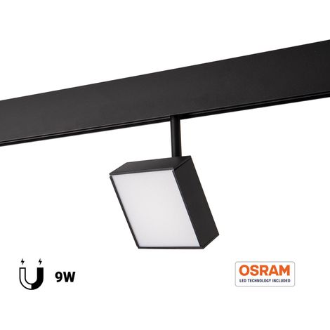 Luminaria Cuadrada LED Para Carril Magnético 48V - 9W - CRI90 - - Blanco Neutro (1/5)