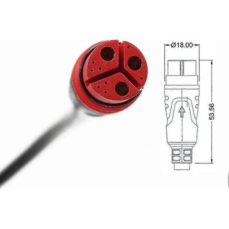 câble moteur étanche 1121AG 1121AM, rallonge à 3 fils avec connecteur en T carré, 11 LXWHBYV (1/4)