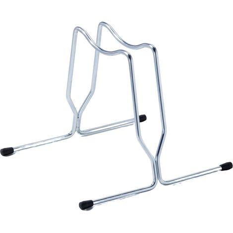 ANDRYS - Rastrelliera Porta Biciclette a Terra 1 Posto, Fisso, anche per Bici con Freno a Disco, in Acciaio, Colore Argento, 35 x 35 x 30 cm - Finitura: Zincato - Colore: Argento - Posti: 1