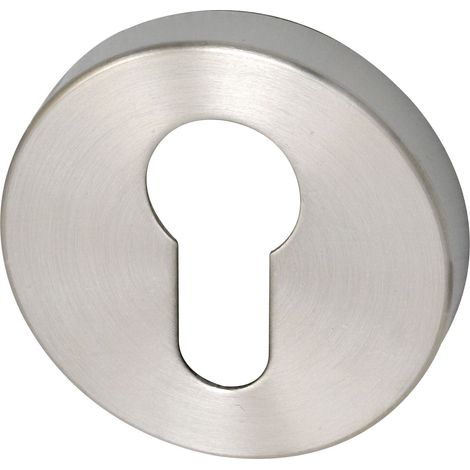 Rosette PZ Edelstahl ø 52x12mm innen rund - Zylinderrosette RC2 nach EN1906, matt