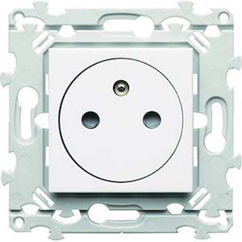 Hager – Prise de courant affleurante 2P+T – Montage encastré ou en saillie – Indice de protection IP21 – Fixation par vis – QuickConnect (1/3)