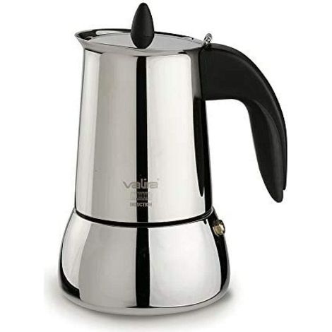 Italienische Kaffeemaschine 6 Tassen Edelstahl - 1181 - valira