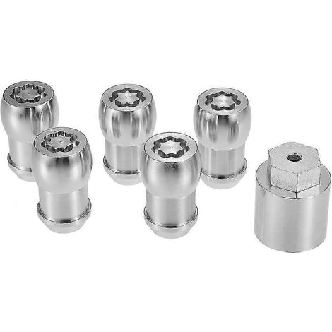 Jeu de 6 Écrous Antivol pour Roues Jeep Gladiator 2020-2024 - Kit de Sécurité à Verrouillage, Anti-Vandalisme, Acier Trempé, Noir (1/5)