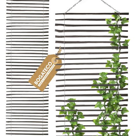 BOGATECO Pergola échelle en bois pour plantes grimpantes Modena 100 cm Noir (1/5)