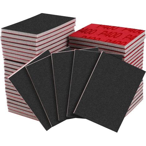 Schleifschwämme,20 Stück,Weiches,Flexibles Nass-Trocken-Schleifpapier,400 Körnung Handschleifblöcke,Schleifpads für Holz,Trockenbau,Metall,Farbe, Autokarosseriereparatur (1/5)