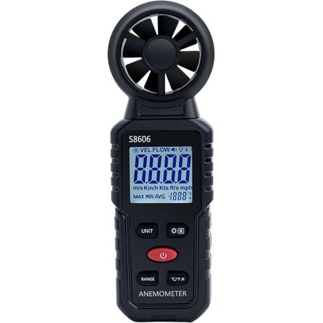 Anemometro digitale portatile Ulisem 3 in 1, 0-45 m/s per la misurazione della velocità del vento, della potenza del vento e della temperatura del vento, ideale per la navigazione e il volo (1/4)