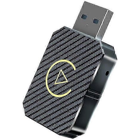 Adaptateur CarPlay sans fil 2 en 1 pour Android Auto : mini-boîtier intelligent, dongle USB, connexion rapide et facile grâce au Wi-Fi. (1/5)