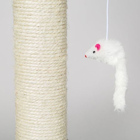 Albero per Gatto con Graffiatoio Cuccia Giocattolo Gatti Parco Giochi Tiragraffi in Sisal Naturale 71 x 44 x 33 cm - Colore: Rosso (1/5)