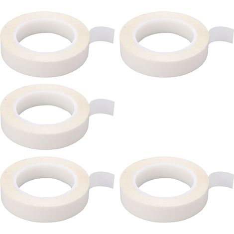 Lot de 5 rubans adhésifs isolants PET blancs 0,05mm résistants à la chaleur pour électricité largeur 25mm 66m (1/5)