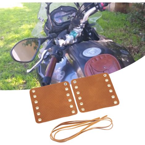 Housse de poignée d'accélérateur universelle en maille marron pour guidon de moto (1/5)