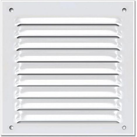 Grille 150 X 150 Mm Alu Blanc Avec Moustiquaire - Quinoa Residentiel (1/2)