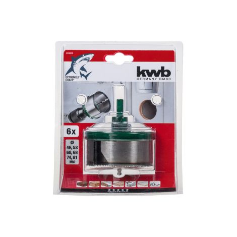 Kwb set 6 frese a tazza multicorona professional per legno plastica e cartongesso by Einhell (1/5)