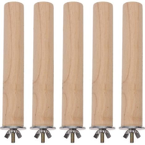 Lot de 5 perchoirs à oiseaux en bois