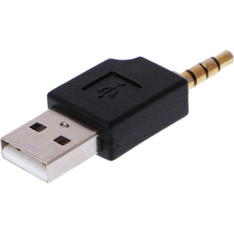 Adaptateur USB 2.0 Mâle vers Jack 3.5mm pour iPod Shuffle 1G 2G et Appareils Apple