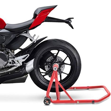 Cavalletto da officina per Ducati Streetfighter V2 rosso, adattatore Monobras