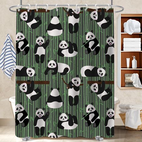 Kit rideau de douche en polyester 180x180 imprimé bâche de douche pour salle de bain (1/5)