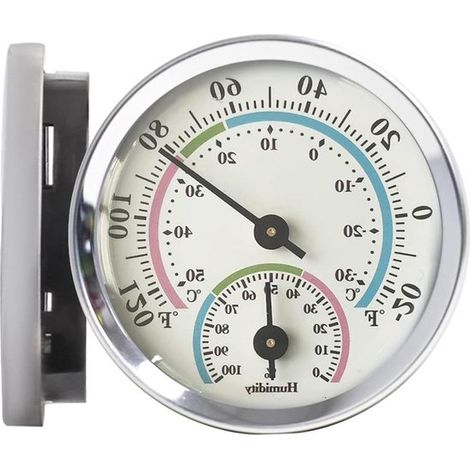 Allecto Plus: termómetro e higrómetro analógico de precisión para interiores con control de temperatura. (1/5)