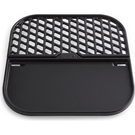 Weber Gourmet Grill- und Bratplatte 36,5 x 36 x 2,9 cm aus emailliertem Gusseisen