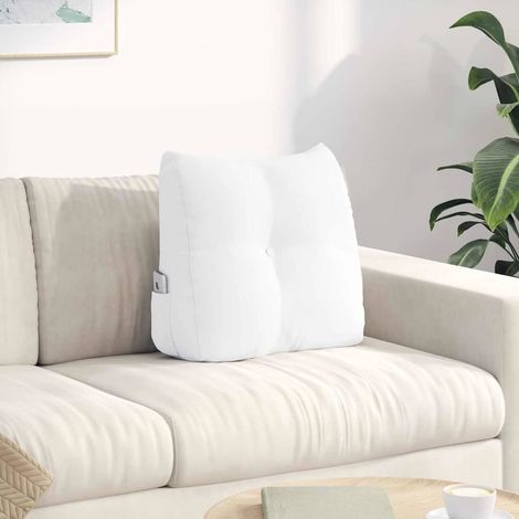 vidaXL Cuscino per Schiena Bianco 45 x 24 x 50 cm Tessuto