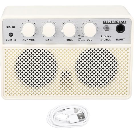 Eosnow BT-Basslautsprecher, zweikanalig, tragbar, wiederaufladbar, elektrischer Verstärker, 10 W, DC 5 V, 1 A