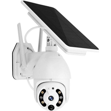 Wireless Solar Panel Security Camera, 1080P Outdoor Wifi PTZ 360° Surveillance Camera with Night Vision, PIR Motion Detection, Remote Access, and Two-Way Audio (1/5)