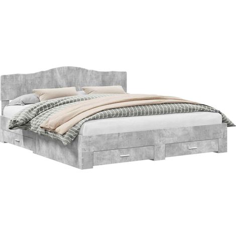 Maison Exclusive - Estructura de cama con cajón Gris Concreto 180 (1/5)
