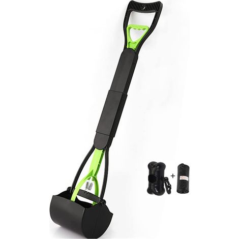 Pet Poop Scooper with 70cm Long Handle, Foldable and Portable with Strong Serrated Teeth, Practical Tool for Removing Pet Waste (1/5)