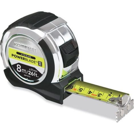 Komelon 8m /26ft PowerBlade Tape Measure MPT87M Magnetic Hi-Viz Blade KOMMPT826E (1/3)