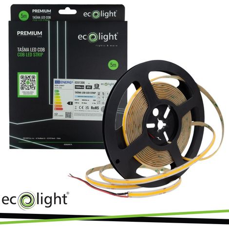 STRISCIA LED COB 480 24V 12W/M 1560LM/M 6000K IP67 5MT - Luce FREDDA (1/3)