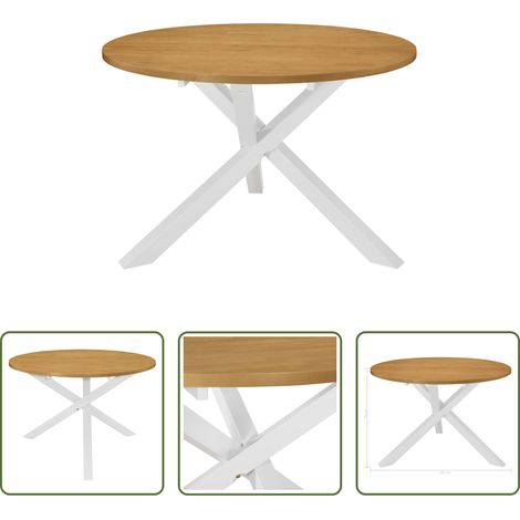 Weiß -  Esstisch Weiß 120x75 cm MDF (1/5)