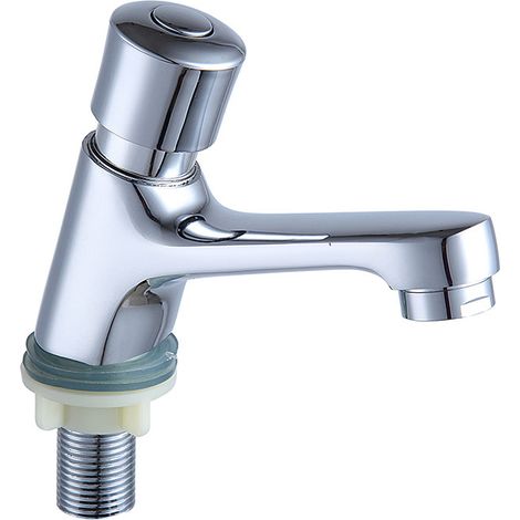 Robinet Poussoir Temporisé, G1/2 Robinets Poussoir Eau Froide pour Lavabo et Cuisine (1/5)